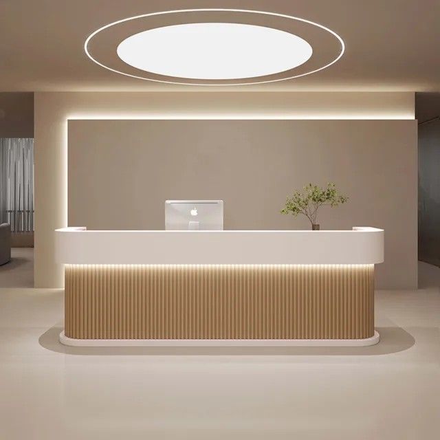 Reeded Modern Reception Desk