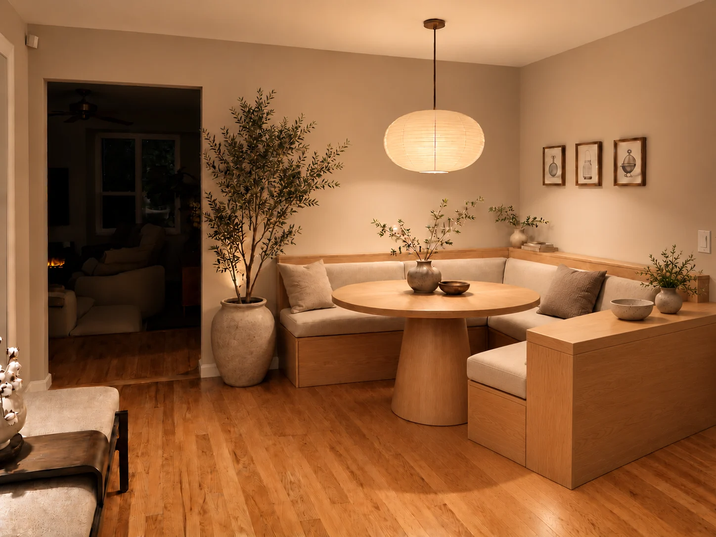 A breakfast nook, made for gathering